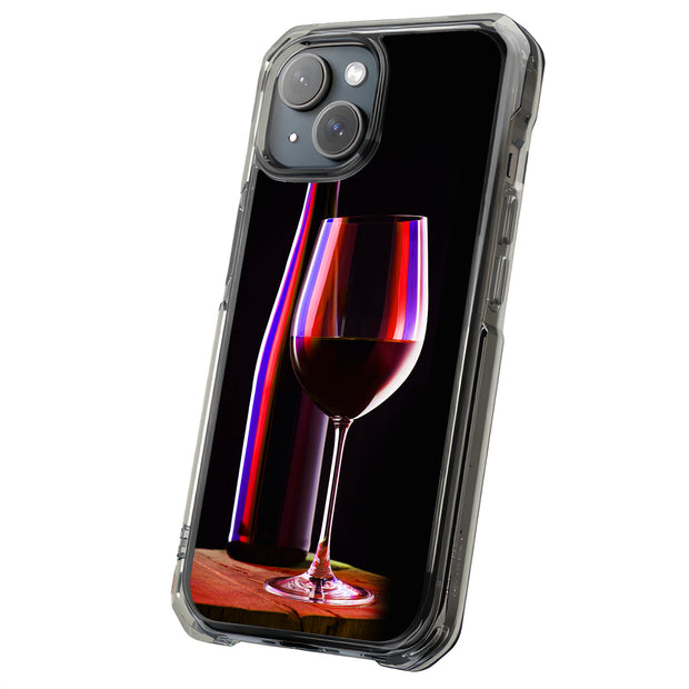 Red Wine Glass Tough Cases For Apple iPhone (17, 16, 15, 14, 13, 12, 11, X, SE, 8, 7/ Air, Plus, Pro, Max, Mini, XR, XS), Print in USA
