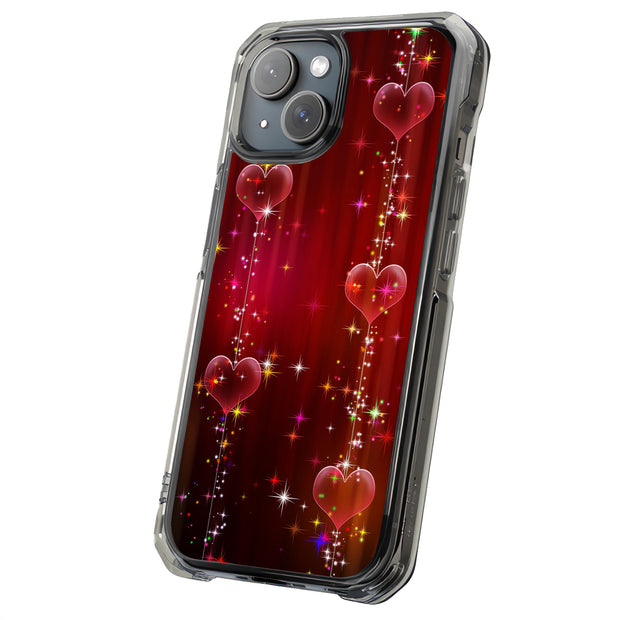 Shinny Hearts Tough Cases For Apple iPhone (17, 16, 15, 14, 13, 12, 11, X, SE, 8, 7/ Air, Plus, Pro, Max, Mini, XR, XS), Print in USA