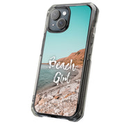 Beach Girl Blue Tough Cases For Apple iPhone (17, 16, 15, 14, 13, 12, 11, X, SE, 8, 7/ Air, Plus, Pro, Max, Mini, XR, XS), Print in USA