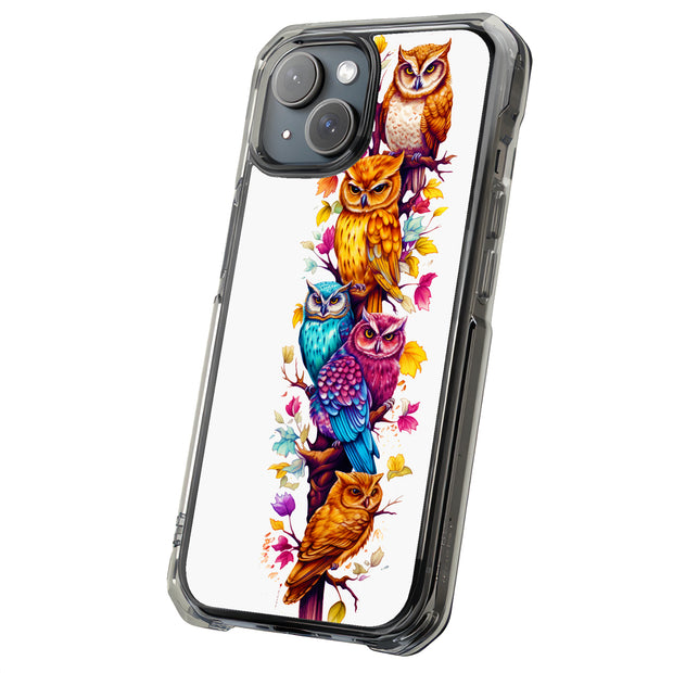 Owls Tree 2 Tough Cases For Apple iPhone (17, 16, 15, 14, 13, 12, 11, X, SE, 8, 7/ Air, Plus, Pro, Max, Mini, XR, XS), Print in USA