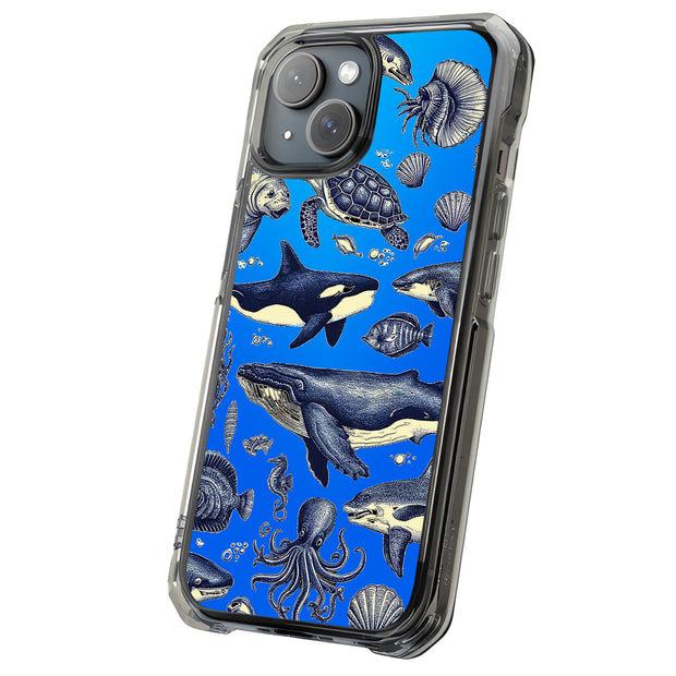 Sea Animals Tough Cases For Apple iPhone (17, 16, 15, 14, 13, 12, 11, X, SE, 8, 7/ Air, Plus, Pro, Max, Mini, XR, XS), Print in USA