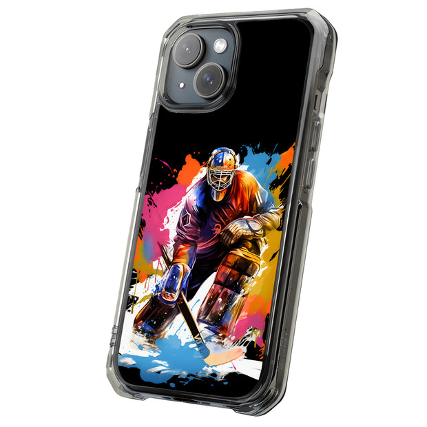 Hockey Grunge Tough Cases For Apple iPhone (17, 16, 15, 14, 13, 12, 11, X, SE, 8, 7/ Air, Plus, Pro, Max, Mini, XR, XS), Print in USA