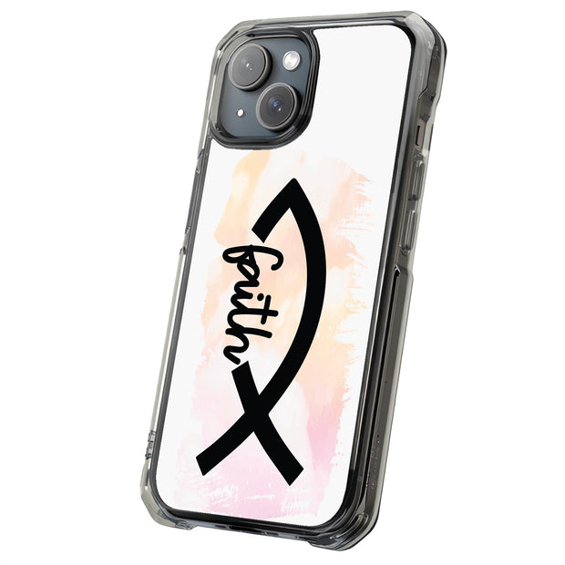 Faith Fish Tough Cases For Apple iPhone (17, 16, 15, 14, 13, 12, 11, X, SE, 8, 7/ Air, Plus, Pro, Max, Mini, XR, XS), Print in USA
