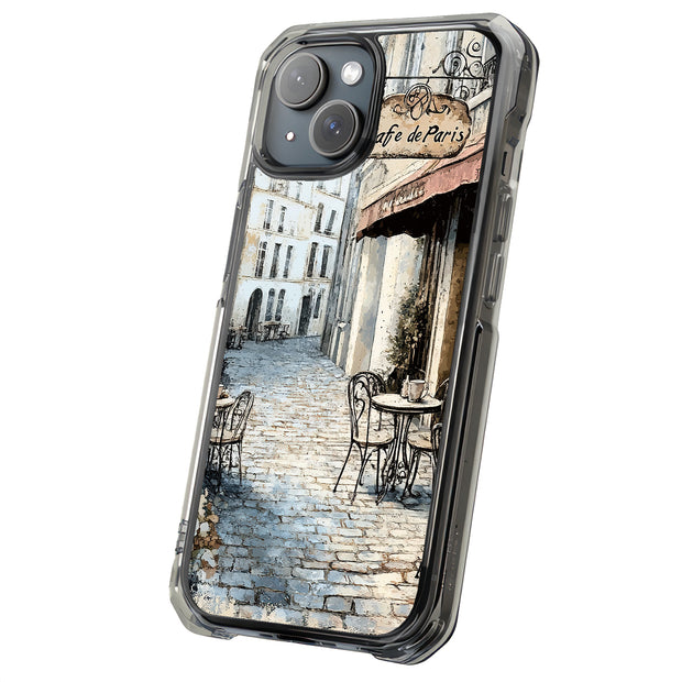 Parisian Café 2 Tough Cases For Apple iPhone (17, 16, 15, 14, 13, 12, 11, X, SE, 8, 7/ Air, Plus, Pro, Max, Mini, XR, XS), Print in USA