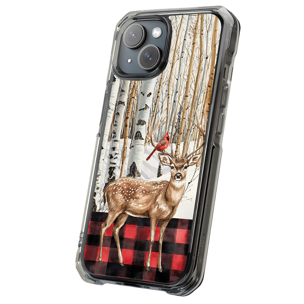 Winter Snow Deer 1 Tough Cases For Apple iPhone (17, 16, 15, 14, 13, 12, 11, X, SE, 8, 7/ Air, Plus, Pro, Max, Mini, XR, XS), Print in USA