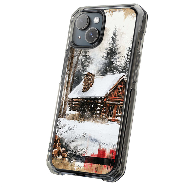 Snow Cabin 1 Tough Cases For Apple iPhone (17, 16, 15, 14, 13, 12, 11, X, SE, 8, 7/ Air, Plus, Pro, Max, Mini, XR, XS), Print in USA