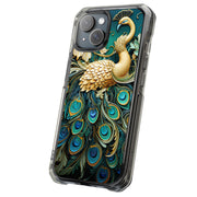 Peacock Feather Tough Cases For Apple iPhone (17, 16, 15, 14, 13, 12, 11, X, SE, 8, 7/ Air, Plus, Pro, Max, Mini, XR, XS), Print in USA