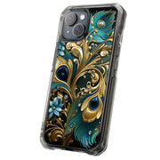 Jewel Feather 2 Tough Cases For Apple iPhone (17, 16, 15, 14, 13, 12, 11, X, SE, 8, 7/ Air, Plus, Pro, Max, Mini, XR, XS), Print in USA