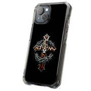 Leopard Cross Tough Cases For Apple iPhone (17, 16, 15, 14, 13, 12, 11, X, SE, 8, 7/ Air, Plus, Pro, Max, Mini, XR, XS), Print in USA