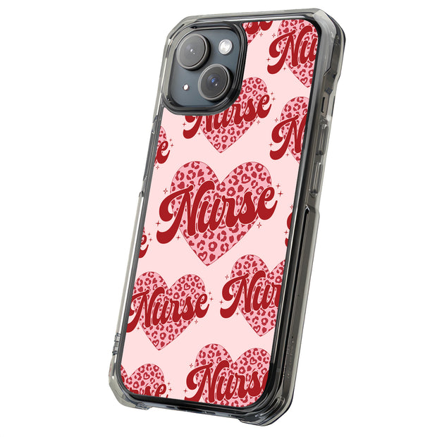 Nurse Leopard Tough Cases For Apple iPhone (17, 16, 15, 14, 13, 12, 11, X, SE, 8, 7/ Air, Plus, Pro, Max, Mini, XR, XS), Print in USA