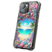 Seashells Beach Tough Cases For Apple iPhone (17, 16, 15, 14, 13, 12, 11, X, SE, 8, 7/ Air, Plus, Pro, Max, Mini, XR, XS), Print in USA