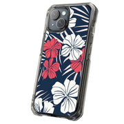 Floral Hawaii 2 Tough Cases For Apple iPhone (17, 16, 15, 14, 13, 12, 11, X, SE, 8, 7/ Air, Plus, Pro, Max, Mini, XR, XS), Print in USA