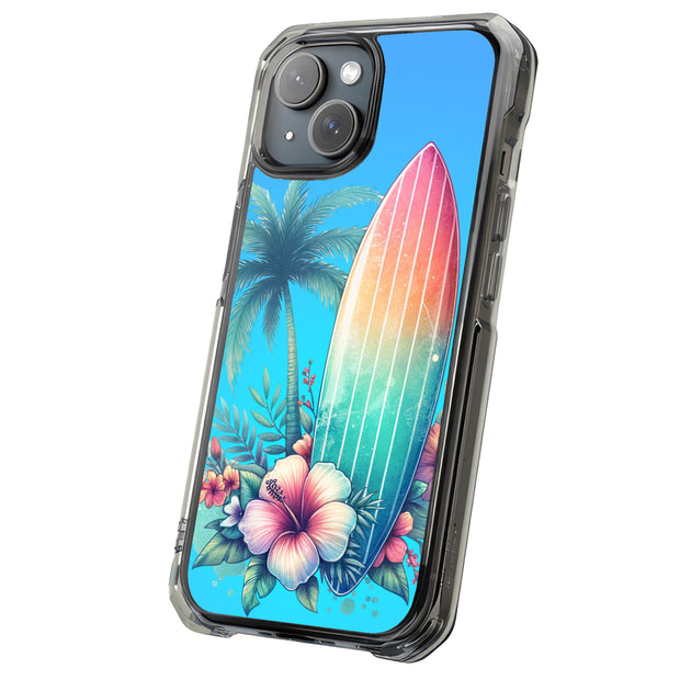 Surf Board 2 Tough Cases For Apple iPhone (17, 16, 15, 14, 13, 12, 11, X, SE, 8, 7/ Air, Plus, Pro, Max, Mini, XR, XS), Print in USA