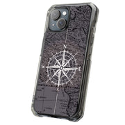 Map Compass Tough Cases For Apple iPhone (17, 16, 15, 14, 13, 12, 11, X, SE, 8, 7/ Air, Plus, Pro, Max, Mini, XR, XS), Print in USA
