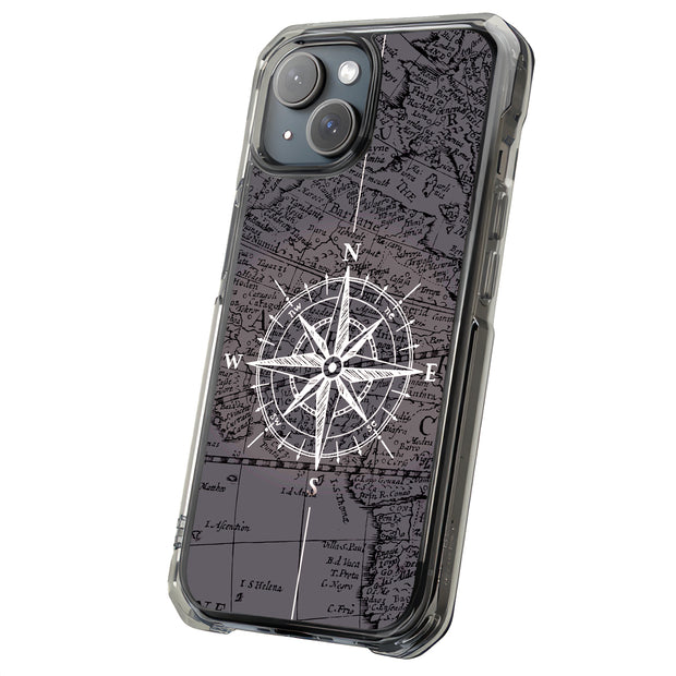 Map Compass Tough Cases For Apple iPhone (17, 16, 15, 14, 13, 12, 11, X, SE, 8, 7/ Air, Plus, Pro, Max, Mini, XR, XS), Print in USA