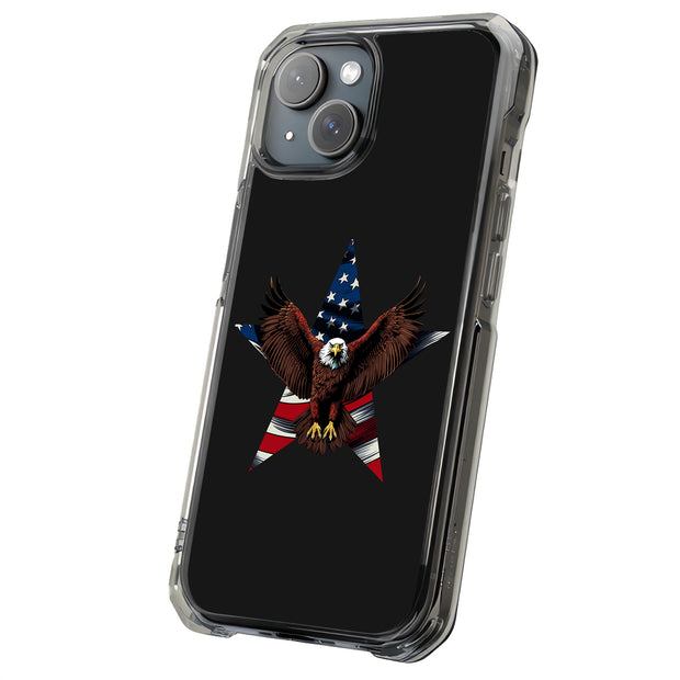 Patriotic Eagle Tough Cases For Apple iPhone (17, 16, 15, 14, 13, 12, 11, X, SE, 8, 7/ Air, Plus, Pro, Max, Mini, XR, XS), Print in USA