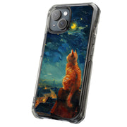 Cat Night 2 Tough Cases For Apple iPhone (17, 16, 15, 14, 13, 12, 11, X, SE, 8, 7/ Air, Plus, Pro, Max, Mini, XR, XS), Print in USA