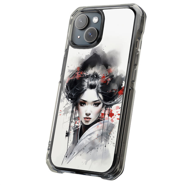 Japan Geisha Tough Cases For Apple iPhone (17, 16, 15, 14, 13, 12, 11, X, SE, 8, 7/ Air, Plus, Pro, Max, Mini, XR, XS), Print in USA