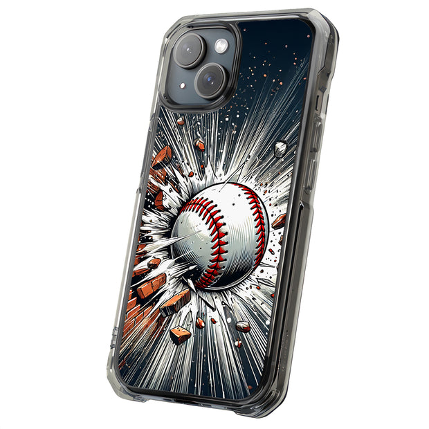 Baseball Smash Tough Cases For Apple iPhone (17, 16, 15, 14, 13, 12, 11, X, SE, 8, 7/ Air, Plus, Pro, Max, Mini, XR, XS), Print in USA