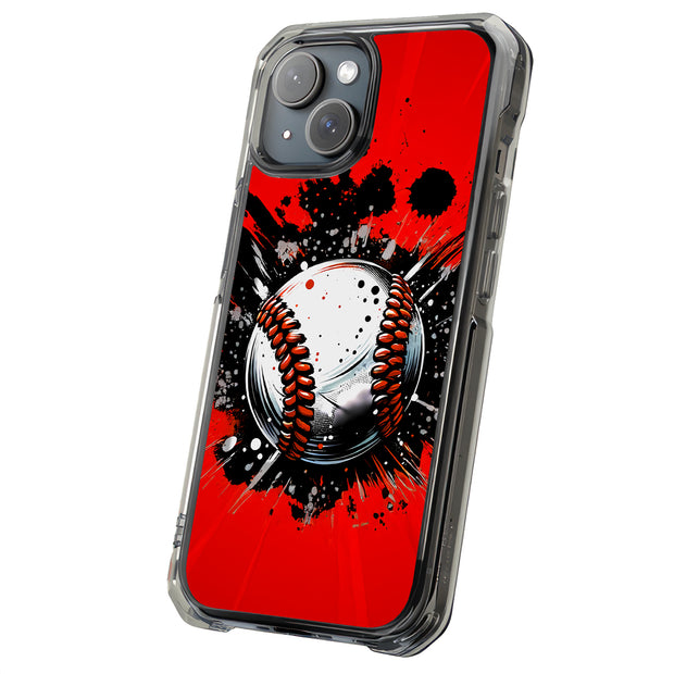 Baseball Crash Tough Cases For Apple iPhone (17, 16, 15, 14, 13, 12, 11, X, SE, 8, 7/ Air, Plus, Pro, Max, Mini, XR, XS), Print in USA