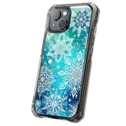 Xmas Snowflake Tough Cases For Apple iPhone (17, 16, 15, 14, 13, 12, 11, X, SE, 8, 7/ Air, Plus, Pro, Max, Mini, XR, XS), Print in USA
