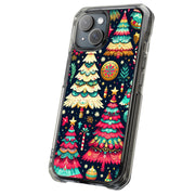 Xmas Trees Tough Cases For Apple iPhone (17, 16, 15, 14, 13, 12, 11, X, SE, 8, 7/ Air, Plus, Pro, Max, Mini, XR, XS), Print in USA