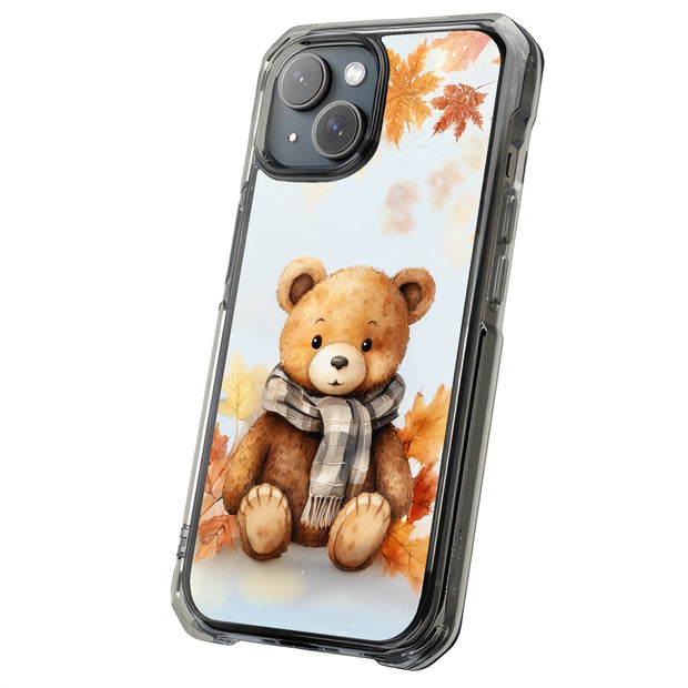 Autumn Bear 2 Tough Cases For Apple iPhone (17, 16, 15, 14, 13, 12, 11, X, SE, 8, 7/ Air, Plus, Pro, Max, Mini, XR, XS), Print in USA