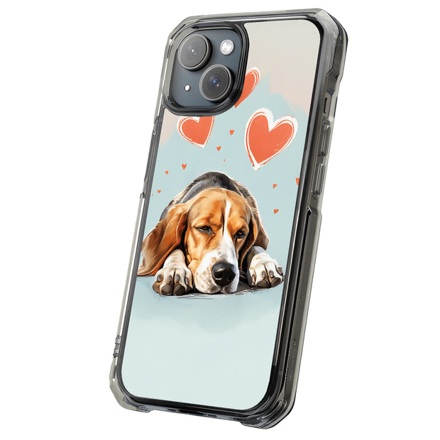 Sleepy Foxhound Tough Cases For Apple iPhone (17, 16, 15, 14, 13, 12, 11, X, SE, 8, 7/ Air, Plus, Pro, Max, Mini, XR, XS), Print in USA