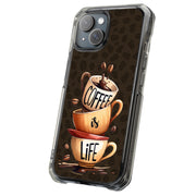 Coffee is Life Tough Cases For Apple iPhone (17, 16, 15, 14, 13, 12, 11, X, SE, 8, 7/ Air, Plus, Pro, Max, Mini, XR, XS), Print in USA