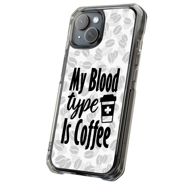 Coffee Blood Tough Cases For Apple iPhone (17, 16, 15, 14, 13, 12, 11, X, SE, 8, 7/ Air, Plus, Pro, Max, Mini, XR, XS), Print in USA