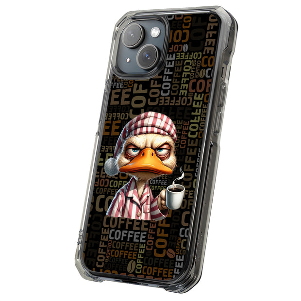 Coffee Duck Tough Cases For Apple iPhone (17, 16, 15, 14, 13, 12, 11, X, SE, 8, 7/ Air, Plus, Pro, Max, Mini, XR, XS), Print in USA