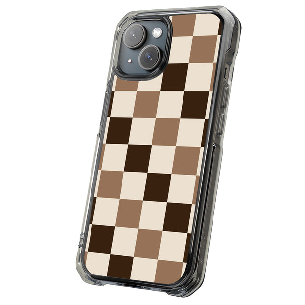 Coffee Checker Tough Cases For Apple iPhone (17, 16, 15, 14, 13, 12, 11, X, SE, 8, 7/ Air, Plus, Pro, Max, Mini, XR, XS), Print in USA