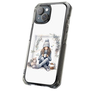 Winter Girl Tough Cases For Apple iPhone (17, 16, 15, 14, 13, 12, 11, X, SE, 8, 7/ Air, Plus, Pro, Max, Mini, XR, XS), Print in USA