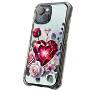 Diamond Heart Tough Cases For Apple iPhone (17, 16, 15, 14, 13, 12, 11, X, SE, 8, 7/ Air, Plus, Pro, Max, Mini, XR, XS), Print in USA