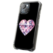 Heart Diamond 2 Tough Cases For Apple iPhone (17, 16, 15, 14, 13, 12, 11, X, SE, 8, 7/ Air, Plus, Pro, Max, Mini, XR, XS), Print in USA