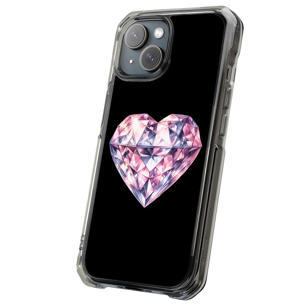 Heart Diamond 2 Tough Cases For Apple iPhone (17, 16, 15, 14, 13, 12, 11, X, SE, 8, 7/ Air, Plus, Pro, Max, Mini, XR, XS), Print in USA