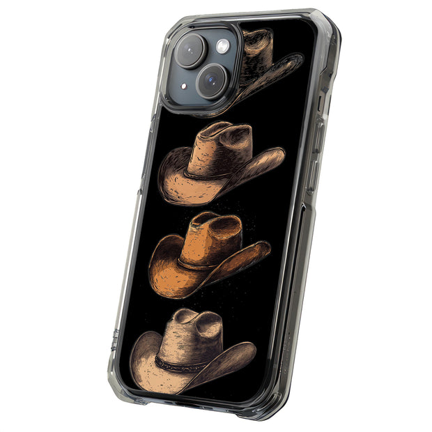 Cowboy Hats 1 Tough Cases For Apple iPhone (17, 16, 15, 14, 13, 12, 11, X, SE, 8, 7/ Air, Plus, Pro, Max, Mini, XR, XS), Print in USA