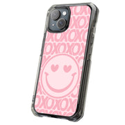 Smile Pink XO Tough Cases For Apple iPhone (17, 16, 15, 14, 13, 12, 11, X, SE, 8, 7/ Air, Plus, Pro, Max, Mini, XR, XS), Print in USA