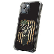 USA Flag Deer 1 Tough Cases For Apple iPhone (17, 16, 15, 14, 13, 12, 11, X, SE, 8, 7/ Air, Plus, Pro, Max, Mini, XR, XS), Print in USA