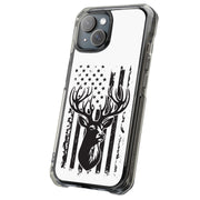 USA Flag Deer 3 Tough Cases For Apple iPhone (17, 16, 15, 14, 13, 12, 11, X, SE, 8, 7/ Air, Plus, Pro, Max, Mini, XR, XS), Print in USA