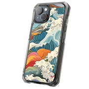 Japanese Wave 2 Tough Cases For Apple iPhone (17, 16, 15, 14, 13, 12, 11, X, SE, 8, 7/ Air, Plus, Pro, Max, Mini, XR, XS), Print in USA