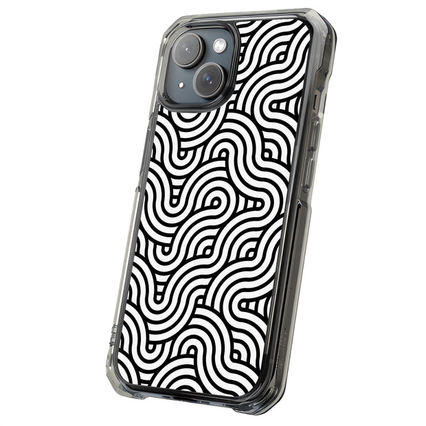 Japan Geo Waves Tough Cases For Apple iPhone (17, 16, 15, 14, 13, 12, 11, X, SE, 8, 7/ Air, Plus, Pro, Max, Mini, XR, XS), Print in USA
