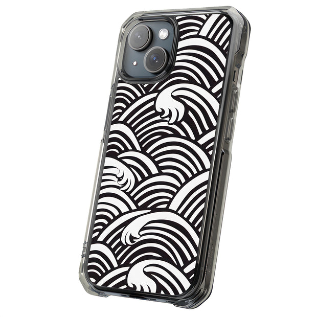 Japanese Wave 7 Tough Cases For Apple iPhone (17, 16, 15, 14, 13, 12, 11, X, SE, 8, 7/ Air, Plus, Pro, Max, Mini, XR, XS), Print in USA