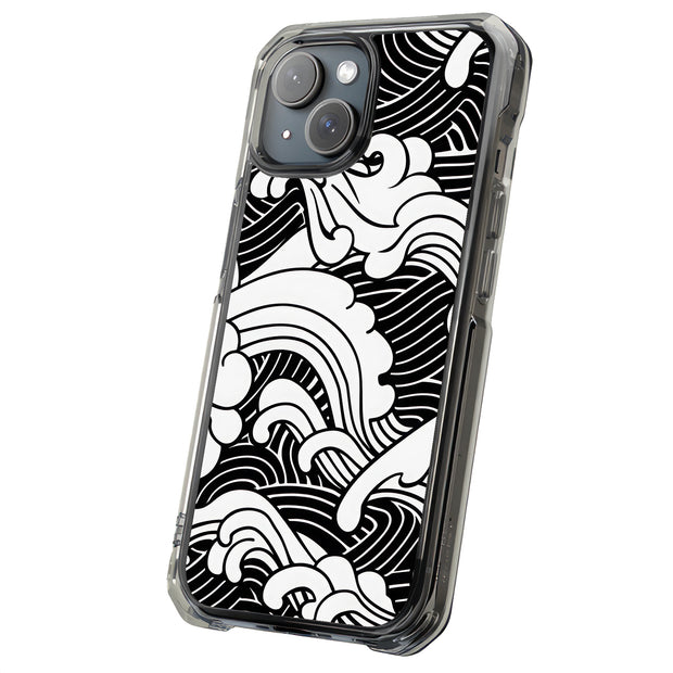 Japanese Wave 9 Tough Cases For Apple iPhone (17, 16, 15, 14, 13, 12, 11, X, SE, 8, 7/ Air, Plus, Pro, Max, Mini, XR, XS), Print in USA