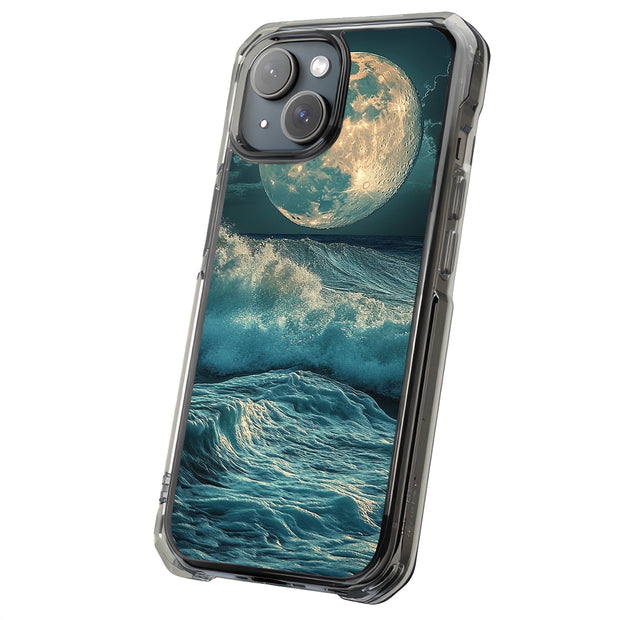 Star Moon Wave1 Tough Cases For Apple iPhone (17, 16, 15, 14, 13, 12, 11, X, SE, 8, 7/ Air, Plus, Pro, Max, Mini, XR, XS), Print in USA
