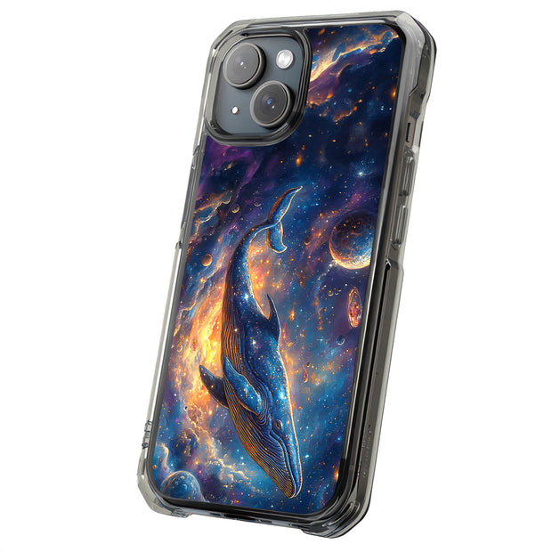 Space Whale 2 Tough Cases For Apple iPhone (17, 16, 15, 14, 13, 12, 11, X, SE, 8, 7/ Air, Plus, Pro, Max, Mini, XR, XS), Print in USA