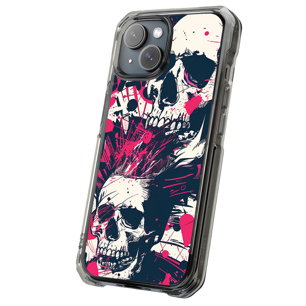 Punk Skulls 2 Tough Cases For Apple iPhone (17, 16, 15, 14, 13, 12, 11, X, SE, 8, 7/ Air, Plus, Pro, Max, Mini, XR, XS), Print in USA