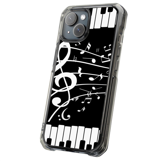 Musical Piano Tough Cases For Apple iPhone (17, 16, 15, 14, 13, 12, 11, X, SE, 8, 7/ Air, Plus, Pro, Max, Mini, XR, XS), Print in USA