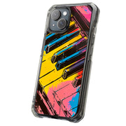 Color Piano Key Tough Cases For Apple iPhone (17, 16, 15, 14, 13, 12, 11, X, SE, 8, 7/ Air, Plus, Pro, Max, Mini, XR, XS), Print in USA