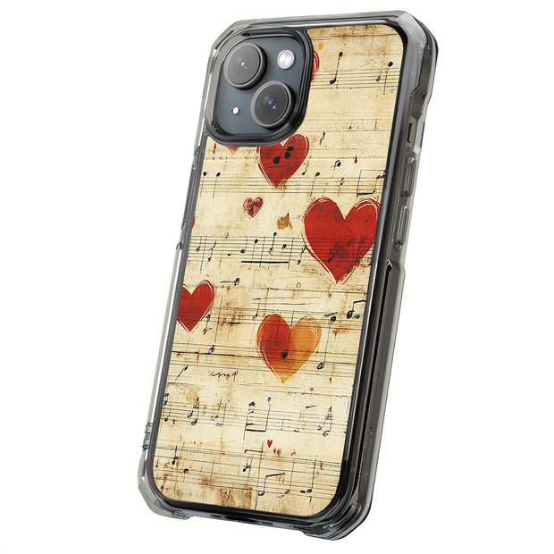 Valentine Music Tough Cases For Apple iPhone (17, 16, 15, 14, 13, 12, 11, X, SE, 8, 7/ Air, Plus, Pro, Max, Mini, XR, XS), Print in USA